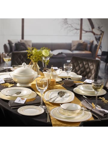 Villeroy & Boch 6er Set Speiseteller Ivoire ø 27,5 cm weiß-gold in weiß-gold