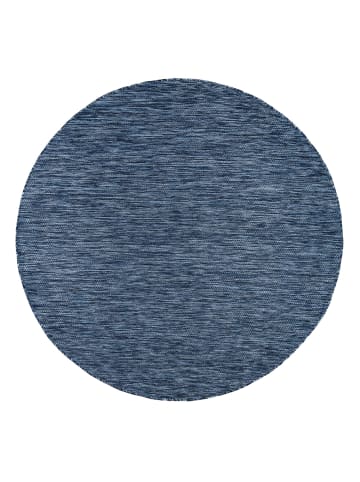 KADIMA DESIGN Teppich Kurzflor Unifarben Wohnzimmer in Dunkelblau