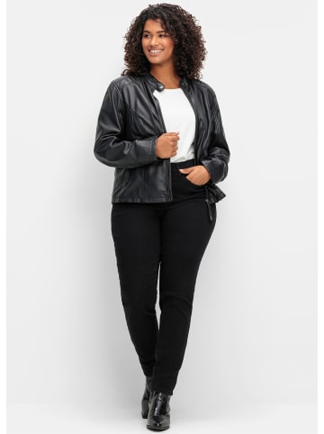sheego Skinny Jeans in black denim