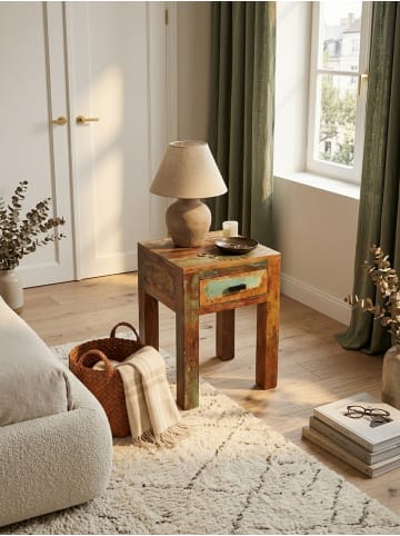 KADIMA DESIGN Nachttisch | Mango, 40x40x55cm, Schublade, Shabby-Chic