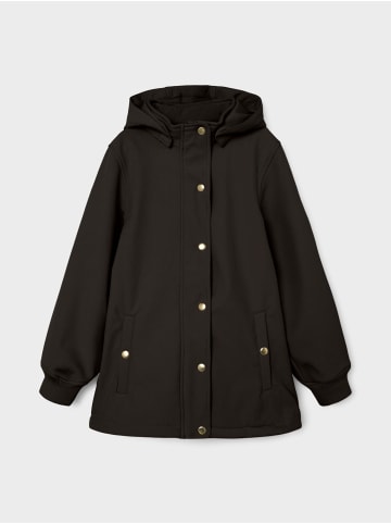 name it Legere Jacke mit Kapuze Softshell Übergangsjacke Gefüttert NKFALFA in Schwarz