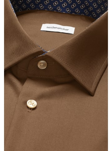 Seidensticker Business Hemd Regular in Braun