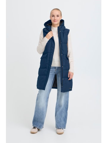 Oxmo Steppweste OXMINNA LONG VEST in Blau