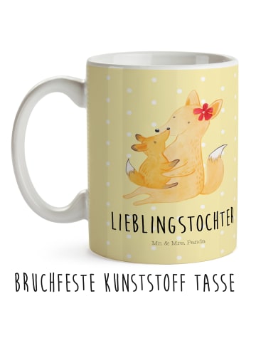 Mr. & Mrs. Panda Trinklernbecher Fuchs Mama mit Spruch in Gelb Pastell