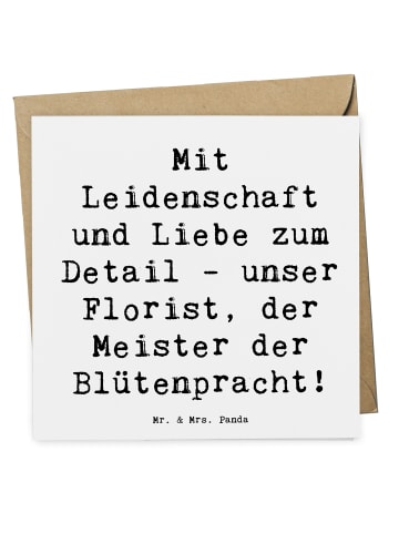 Mr. & Mrs. Panda Klappkarte Spruch Florist Kunst mit Spruch in Weiß