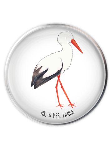 Mr. & Mrs. Panda Ablaufgarnitur Storch ohne Spruch in Weiß