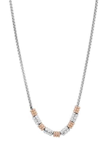 Adeliás Damen Halskette – Venezianerkette aus Edelstahl mit Perle 45 cm in silber