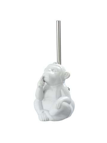 Wenko WC Bürste QUIET MONKEY in Weiß, (B) 14 x (H) 20 x (L) 14,5 cm