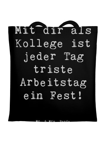 Mr. & Mrs. Panda Tote Bag Spruch Fest Kollege mit Spruch in Schwarz