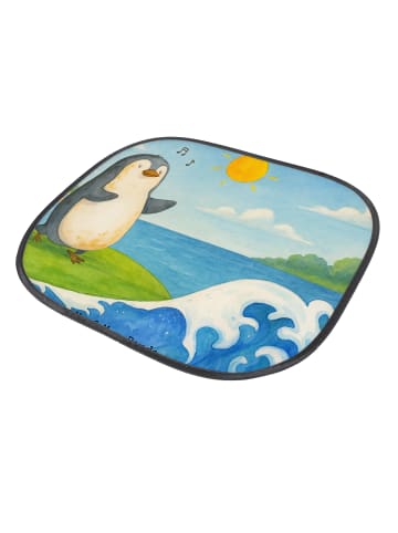 Mr. & Mrs. Panda Auto Sonnenblende Pinguin Surfer Design ohne Sp... in Weiß