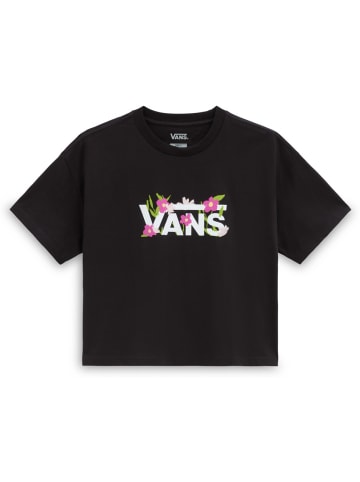 Vans Top "Fleurs Os Crop Ss" in Schwarz