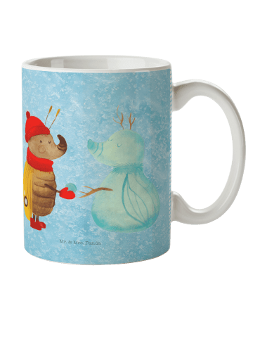 Mr. & Mrs. Panda Becher Nachtfalter Schneemann ohne Spruch in Eisblau