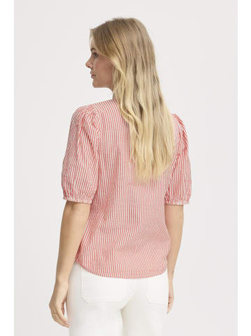 Fransa Kurzarm-Bluse FRCAYLA Regular fit in Cayenne stripes