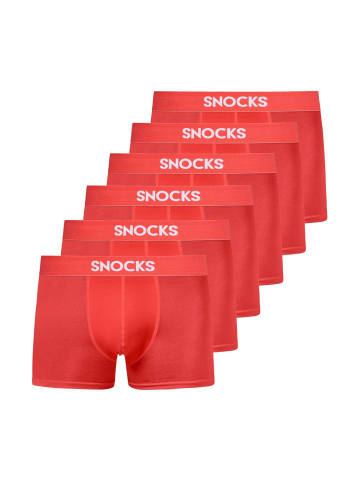 SNOCKS Boxershorts aus Bio-Baumwolle 6 Stück in Hibiscus