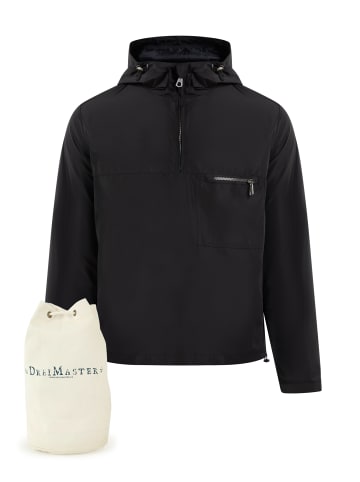 DreiMaster Maritim Jacke + Shopping Bag - Set in Schwarz