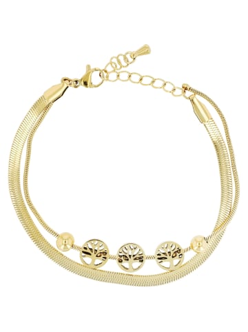 Adeliás Damen Armband aus Edelstahl 16+4 cm in gold
