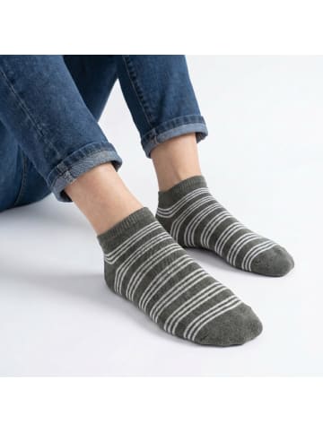 Yuhu Herren Sneaker-Socken Camouflage 5er Pack Einheitsgröße in Grau
