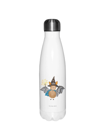 Mr. & Mrs. Panda Thermosflasche Fledermaus Zauberer ohne Spruch in Weiß