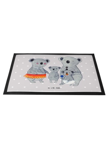 Mr. & Mrs. Panda Schmutzfangmatte Koala Familie ohne Spruch in Grau Pastell
