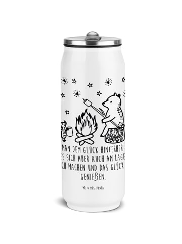 Mr. & Mrs. Panda Getränkedose Bär & Marienkäfer Lagerfeuer mit S... in Weiß