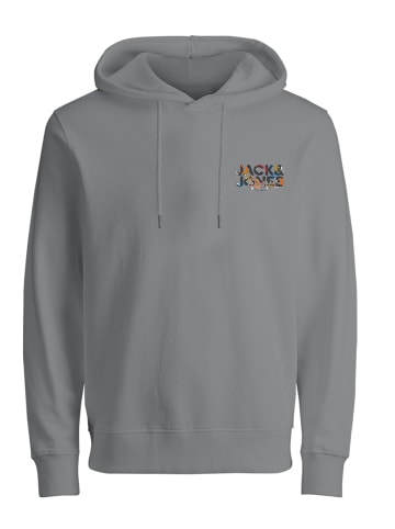 Jack & Jones Hoodie 'JJGEPLAS' in grau