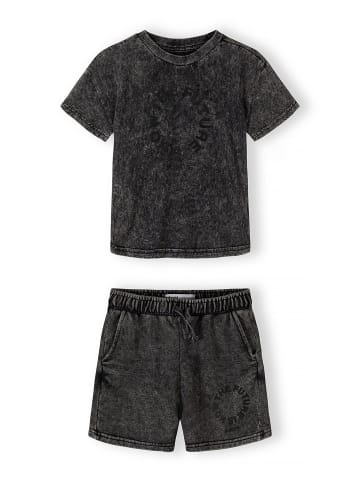 Minoti 2-tlg Shirt & Hose 29FLEECE269 in grau