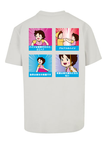F4NT4STIC Heavy Oversize T-Shirt Heidi Logo Heroes of Childhood in lightasphalt