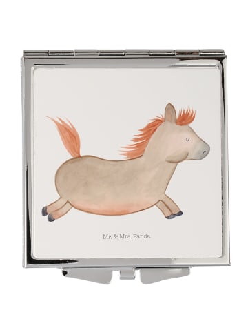 Mr. & Mrs. Panda Kleiner Spiegel Pferd Springen ohne Spruch in Weiß