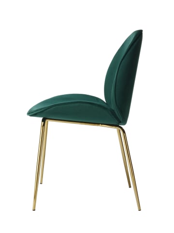Kayoom Stuhl Charlize 110 2er-Set in grün - messing