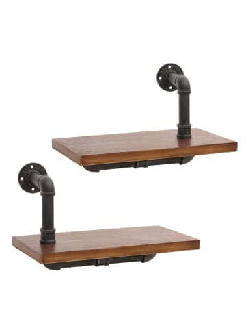 MCW 2er-Set Wandregal N29, Braun