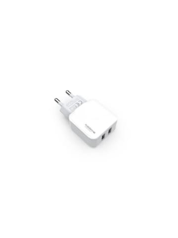 COFI 1453 Dual USB 2.1A Schnell Wandladegerät Reiseladegerät Stecker weiß in Weiß