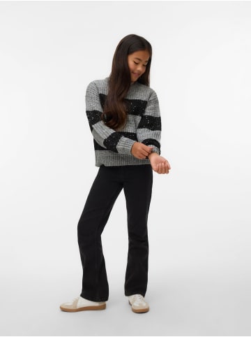 Vero Moda Girl Strickpullover in Medium Grey Melange