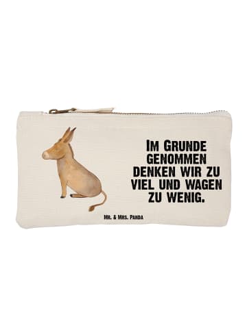Mr. & Mrs. Panda Schminktasche Esel mit Spruch in Weiß