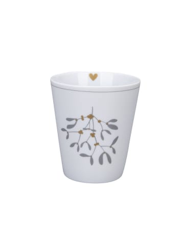 Krasilnikoff Happy Mug Mistletoe in weiss