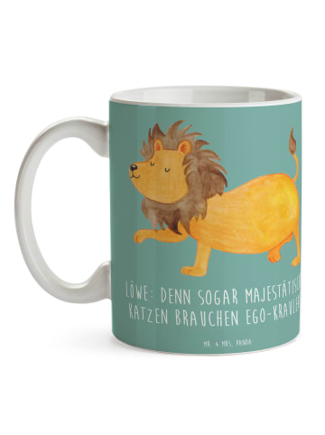 Mr. & Mrs. Panda Tasse Majestätischer Löwe mit Spruch in Meeresbrise