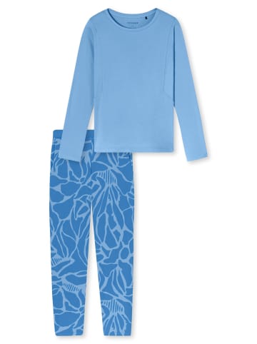 Schiesser Schlafanzug Modern Nightwear in Hellblau