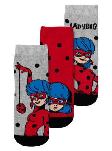 United Labels 3er Pack Miraculous Ladybug Socken Sneaker Söckchen in Mehrfarbig