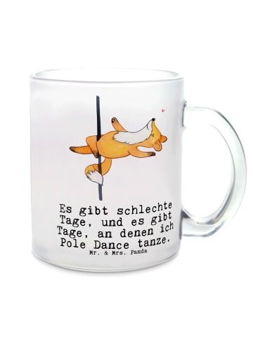 Mr. & Mrs. Panda Teeglas Fuchs PoledanZeichen mit Spruch in Transparent
