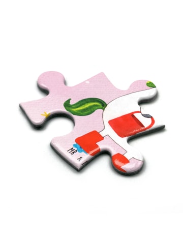 Mr. & Mrs. Panda Puzzle Einhorn Gärtner ohne Spruch in Rot Pastell