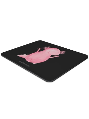 Mr. & Mrs. Panda Mauspad Axolotl Hurra ohne Spruch in Schwarz