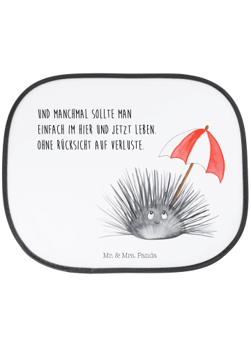 Mr. & Mrs. Panda Auto Sonnenschutz Seeigel mit Spruch in Weiß