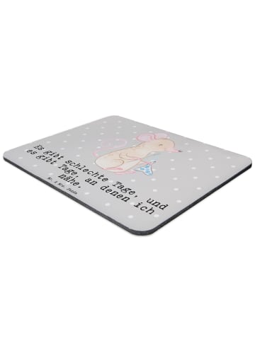 Mr. & Mrs. Panda Mousepad Maus Nähen mit Spruch in Grau Pastell