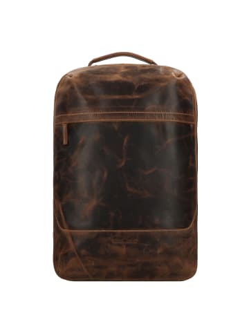 Greenburry Vintage Reiserucksack Leder 48 cm Laptopfach in brown