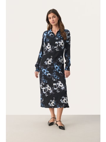 PART TWO Kleid LamiyaPW Gerade Passform in Dark Navy Blurred Flower