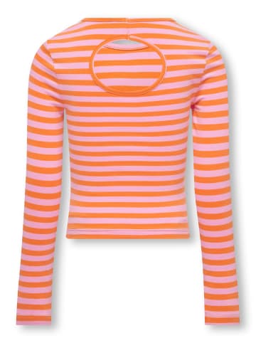 KIDS ONLY Langarmshirt KOGHEIDI L/S CUT OUT TOP in tangerine