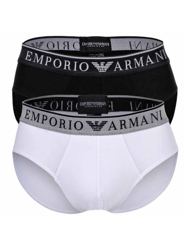 Emporio Armani Slip 2er Pack in Schwarz/Weiß