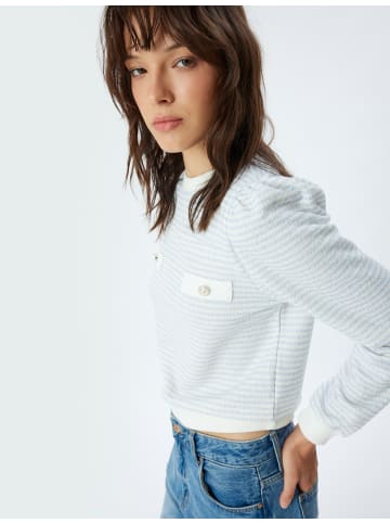 KOTON Sweatshirt in Blau Gemustert