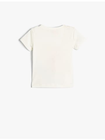 KOTON T-shirt in Ekru