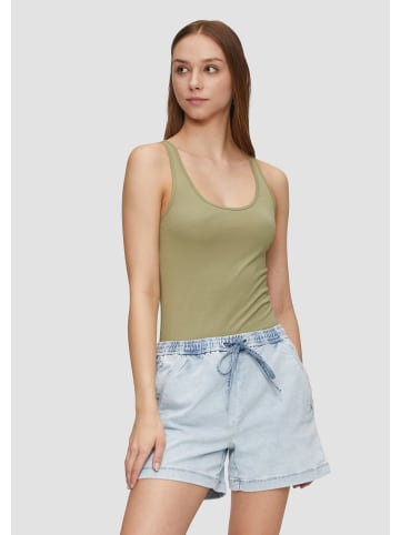 QS T-Shirt keine Ärmellänge in Olive