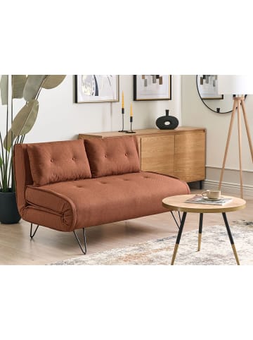 Beliani 2-Sitzer Sofa VESTFOLD in Orange/Schwarz - (W) 130 x (H) 45 x (L) 78 cm